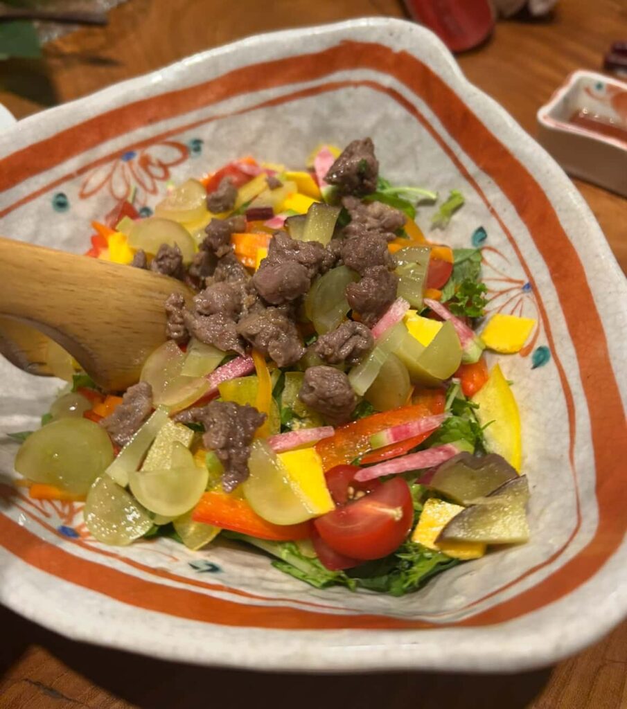 George仙台　鹿肉と葡萄のサラダ
